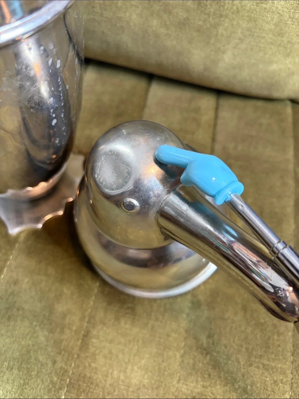 Restoration hardware Silver-Tone Penguin Cocktail Shaker with Handle and lid